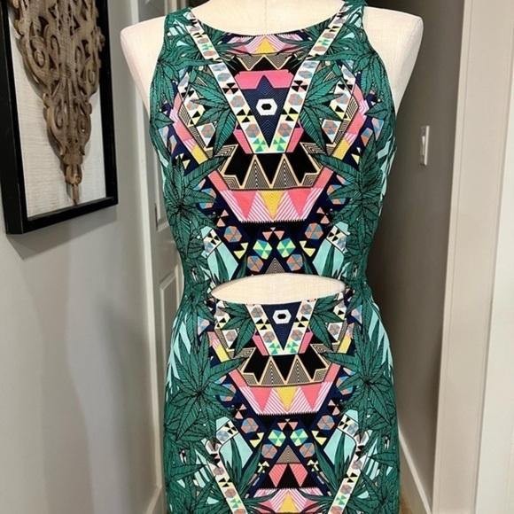 Mara Hoffman Multicolor and Multi Pattern Maxi Column Dress with Long Side Vents - Picture 2 of 16